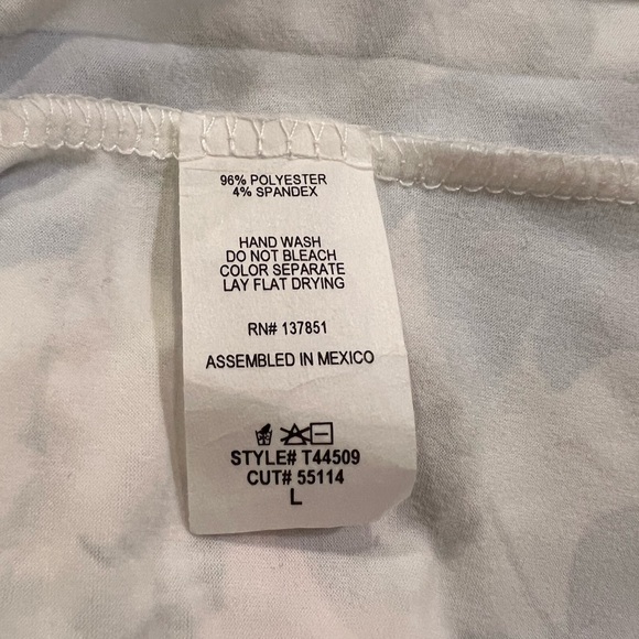 Gaze USA White w/Blue/Pink/Green Floral Print Top - Picture 9 of 10